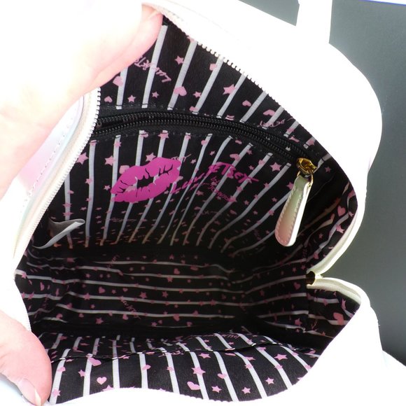 Luv Betsey Patent Logo Backpack with Front Pocket Pastel Multi-Color Rainbow main image 15